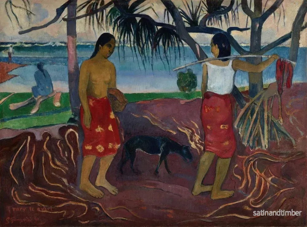 Reproduktion av målningen Le Raro te Oviri under pandanus - Paul Gauguin - Bild 2