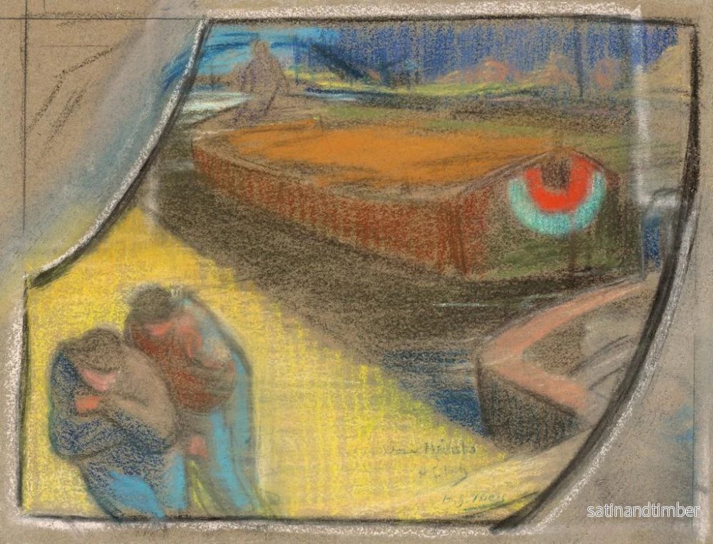 Reproduktion av målningen Studie av män som drar en pråm för Boubourouche - Henri-Gabriel Ibels - Bild 2