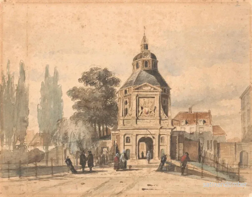 Reproduktion av målningen Porte des Wittevrouwen à Utrecht - Johannes Bosboom - Bild 2