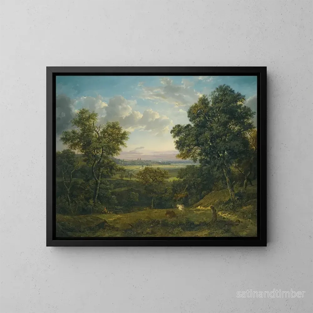Reproduktion av målningen Vue de Greenwich depuis Charlton Wood près de Woolwich – Patrick Nasmyth Reproduktion av målningen Vue de Greenwich depuis Charlton Wood près de Woolwich – Patrick Nasmyth