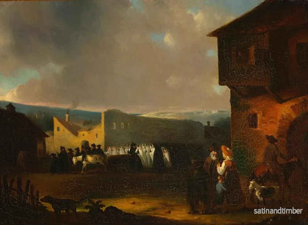 Reproduktion av målningen av judiska begravningar i Vilnius 1824 - Julian Karczewski - Bild 2