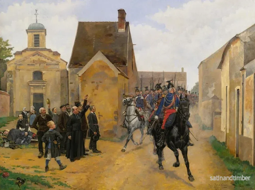 Reproduktion av målningen Le retour triomphal des régiments - Pierre Petit Gérard - Bild 2