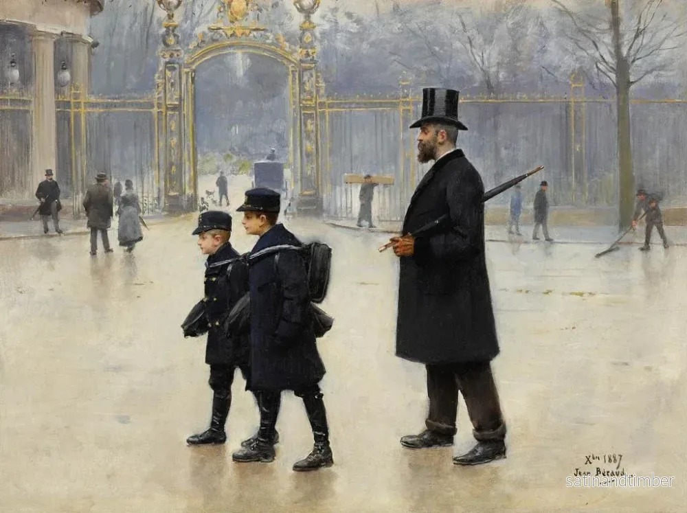 Reproduktion av målningen Le parc Monceau - Jean Béraud - Bild 2