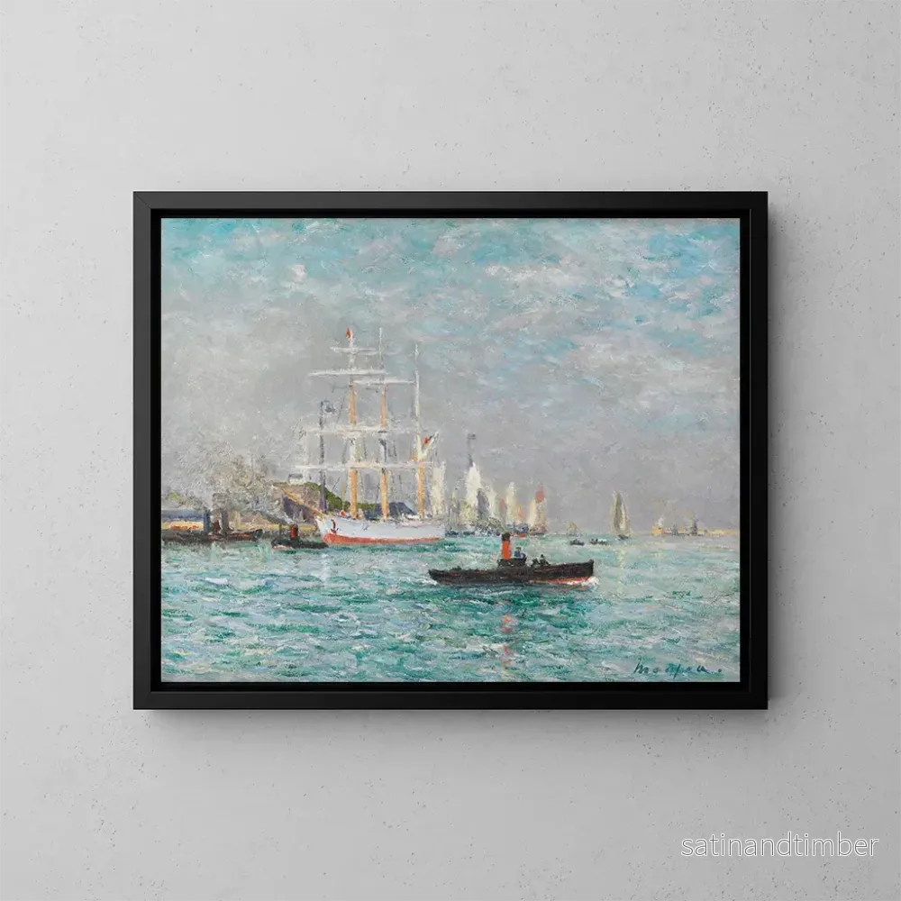 Reproduktion av målningen av Entrée d'un trois-mâts au Havre - Maxime Maufra