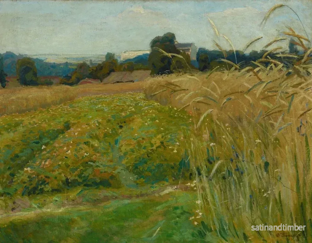 Reproduktion av målningen Landskap av omgivningarna runt Kraków - Stanisław Kamocki - Bild 2