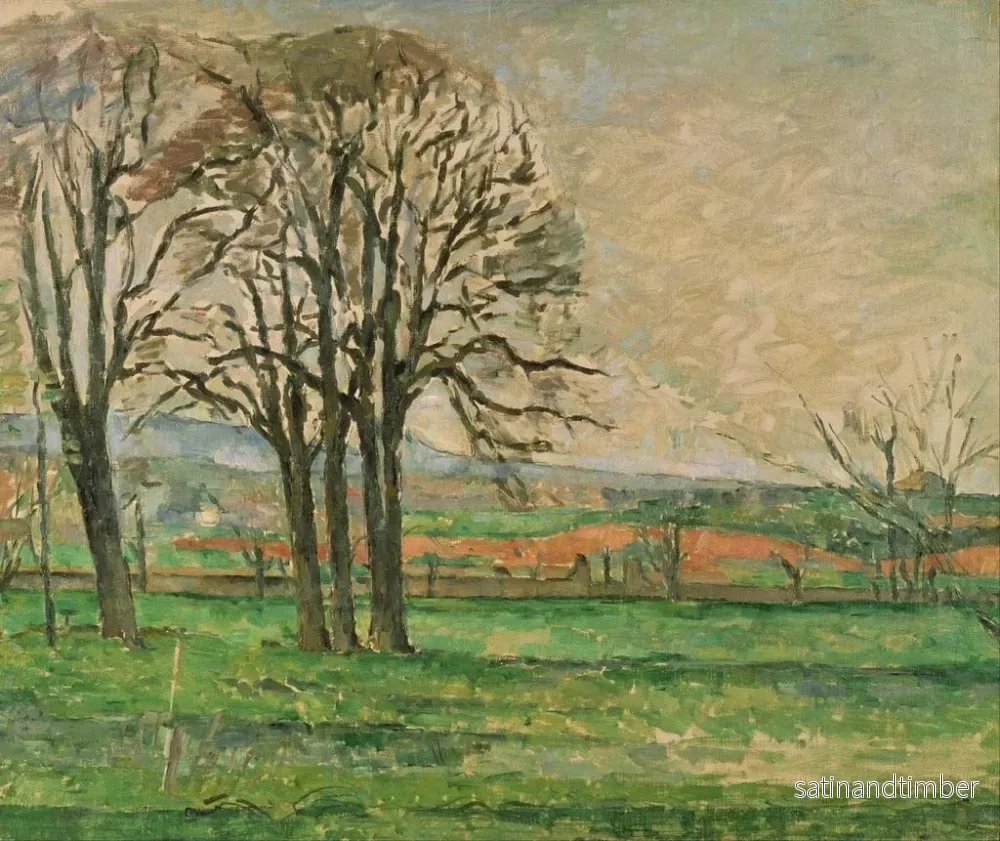 Reproduktion av målningen av de nakna träden vid Jas de Bouffan - Paul Cézanne - Bild 2