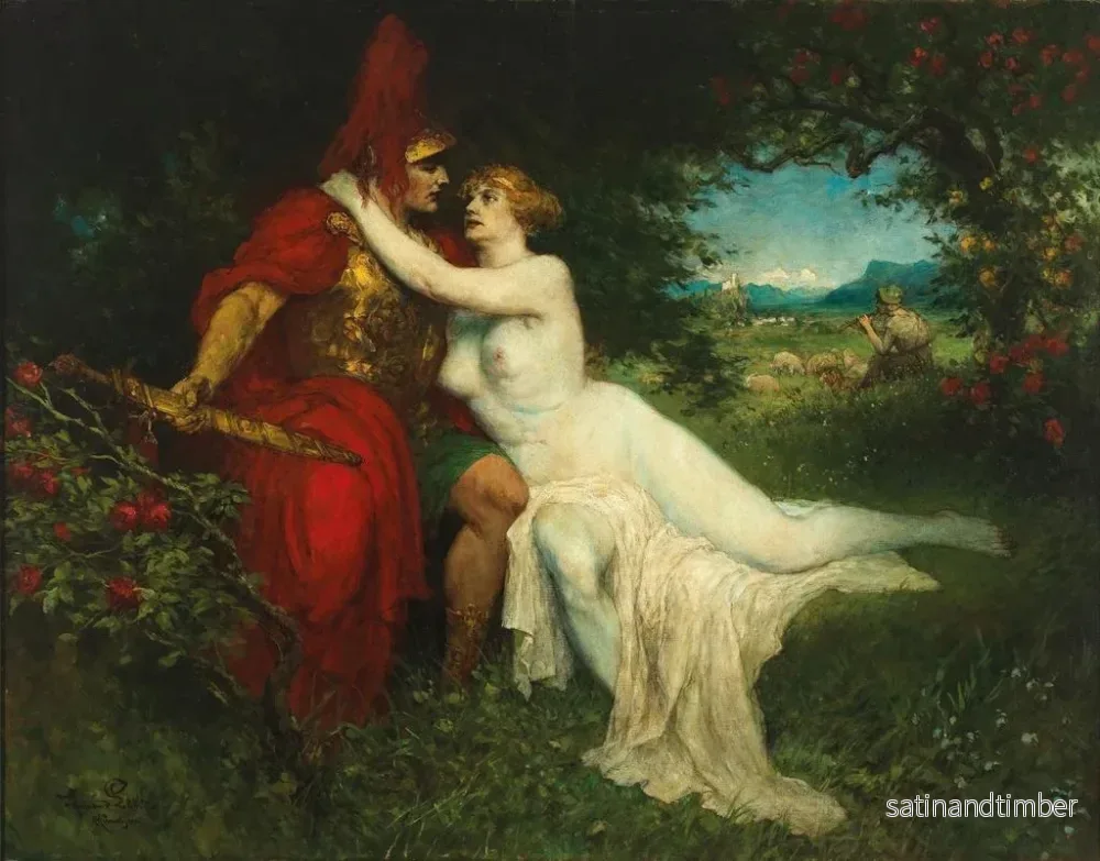 Reproduktion av målningen Tannhäuser och Vénus i scenen från Venusberg ur Richard Wagners opera - Ferdinand Leeke - Bild 2