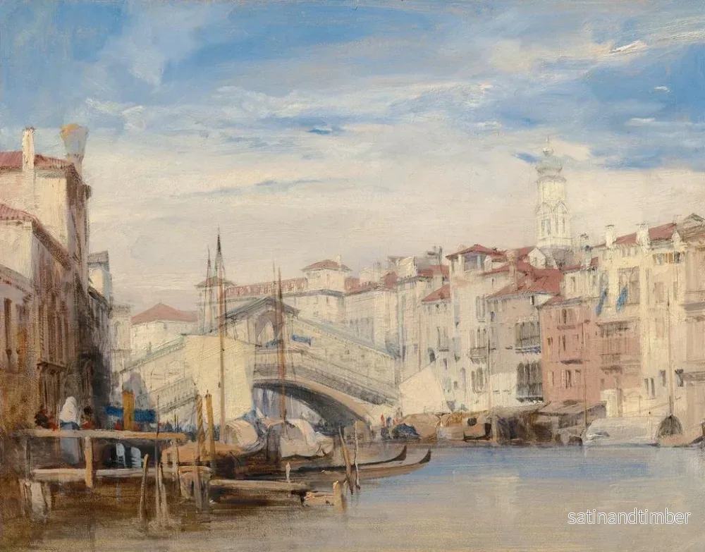 Reproduktion av målningen Le Rialto à Venise - Richard Parkes Bonington - Bild 2