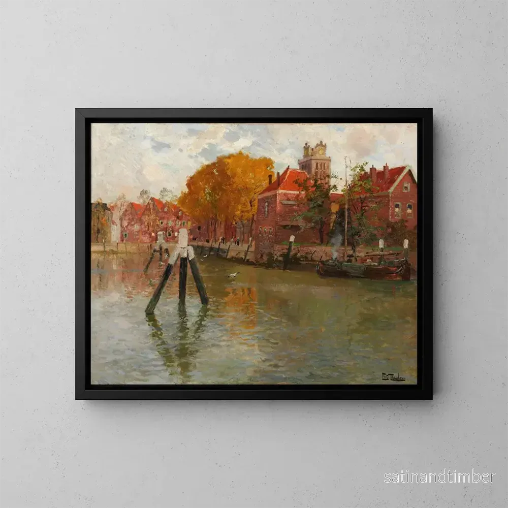 Reproduktion av målningen Dordrecht – Frits Thaulow Reproduktion av målningen Dordrecht – Frits Thaulow