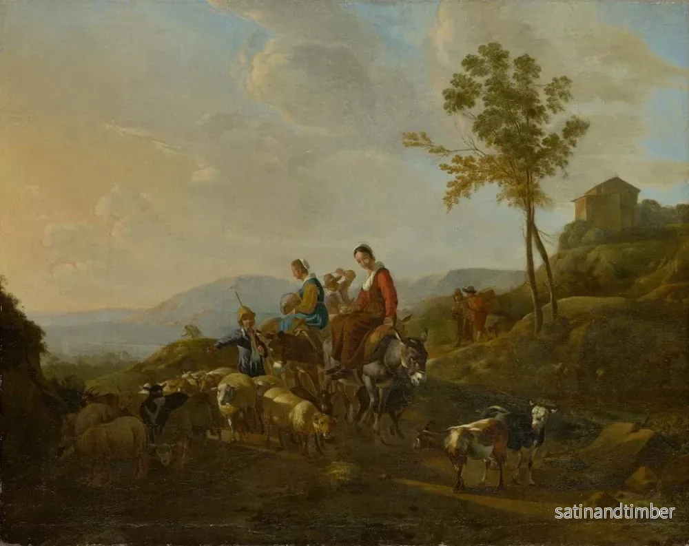 Reproduktion av målningen Landskap med herdar - Jan van Ossenbeeck - Bild 2