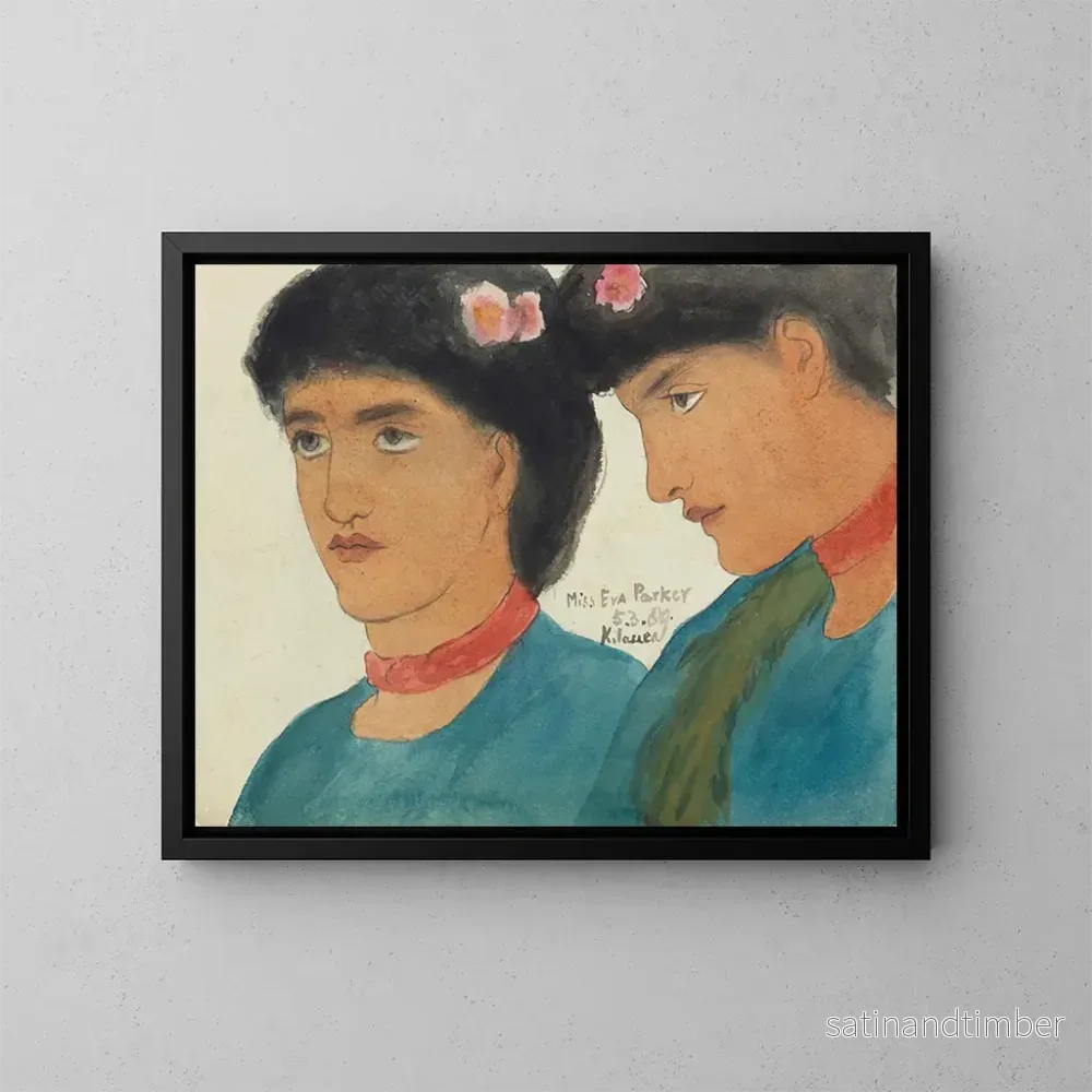 Reproduktion av målningen Mademoiselle Eva Parker Kilauea, Hawaiiöarna – Edward Clifford Reproduktion av målningen Mademoiselle Eva Parker Kilauea, Hawaiiöarna – Edward Clifford