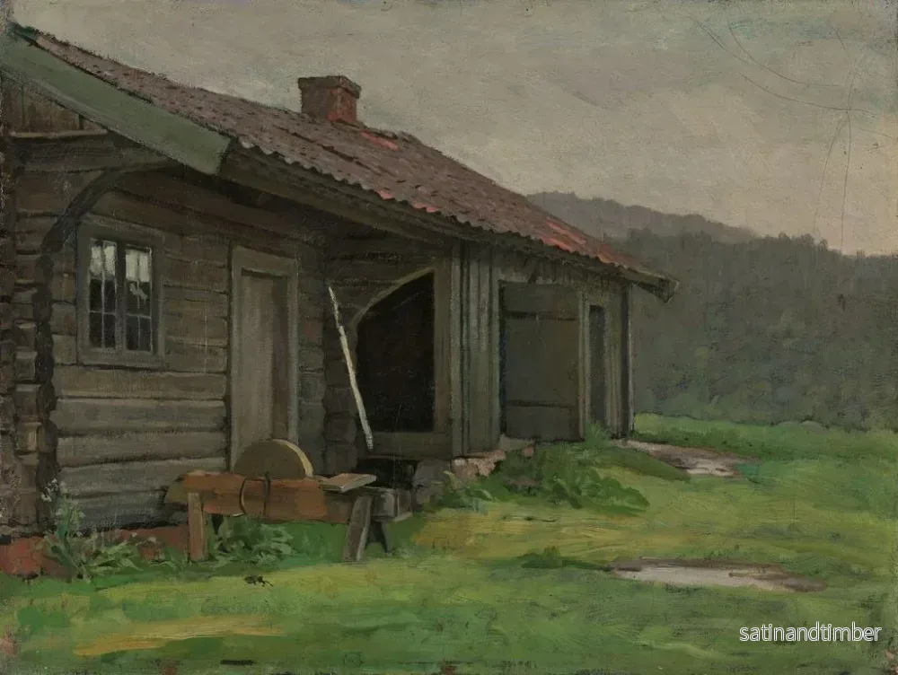 Reproduktion av målningen En bondgård under sommarregn - Jacob Glersen - Bild 2