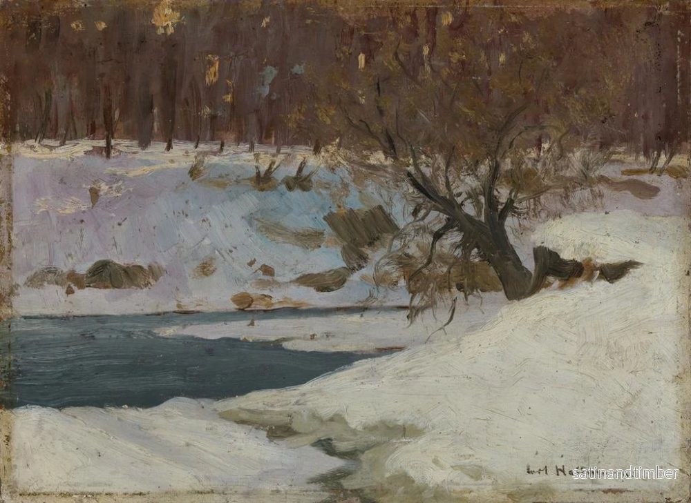 Reproduktion av målningen Rivage hivernal - Carl Hollmann - Bild 2