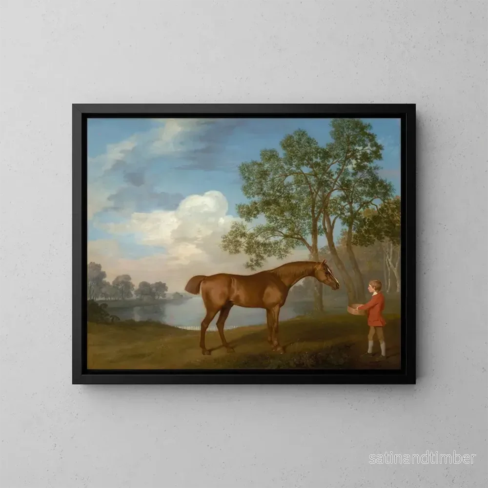 Reproduktion av målningen Citrouille med en hästskötare - George Stubbs