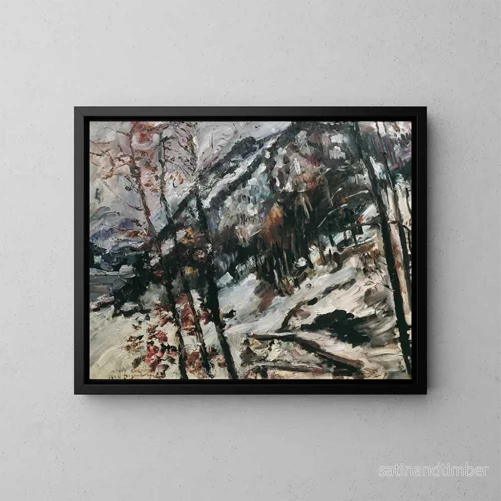 Reproduktion av målningen Le duché au Walchensee dans la neige - Lovis Corinth