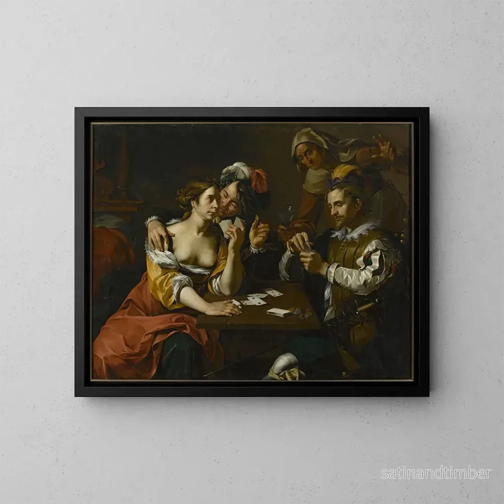 Reproduktion av målningen Kortspel - Wouter Pietersz Crabeth II