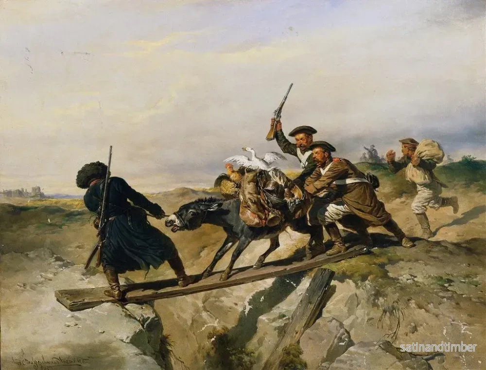 Reproduktion av målningen På stöd - Joseph Anton Strassgschwandtner - Bild 2