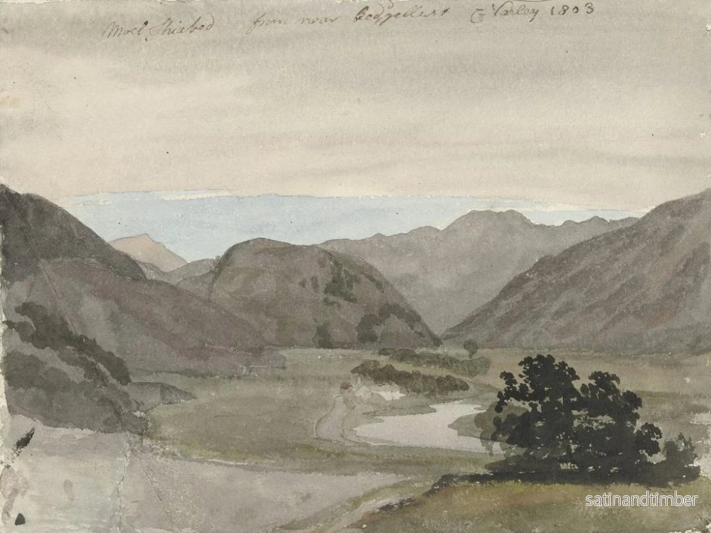 Reproduktion av målningen Vue de Moel Siabod depuis Beddgelert, Pays de Galles du Nord - Cornelius Varley - Bild 2