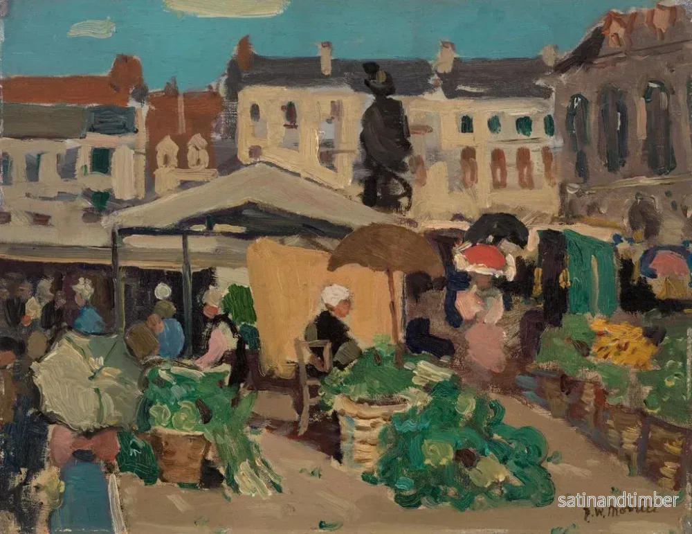 Reproduktion av målningen Scène de marché - James Wilson Morrice - Bild 2