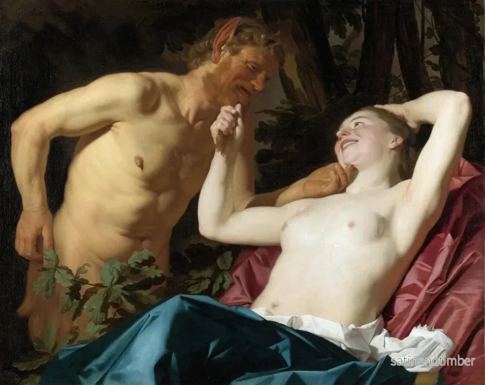Reproduktion av målningen Satyr och Nymf - Gerard van Honthorst - Bild 2