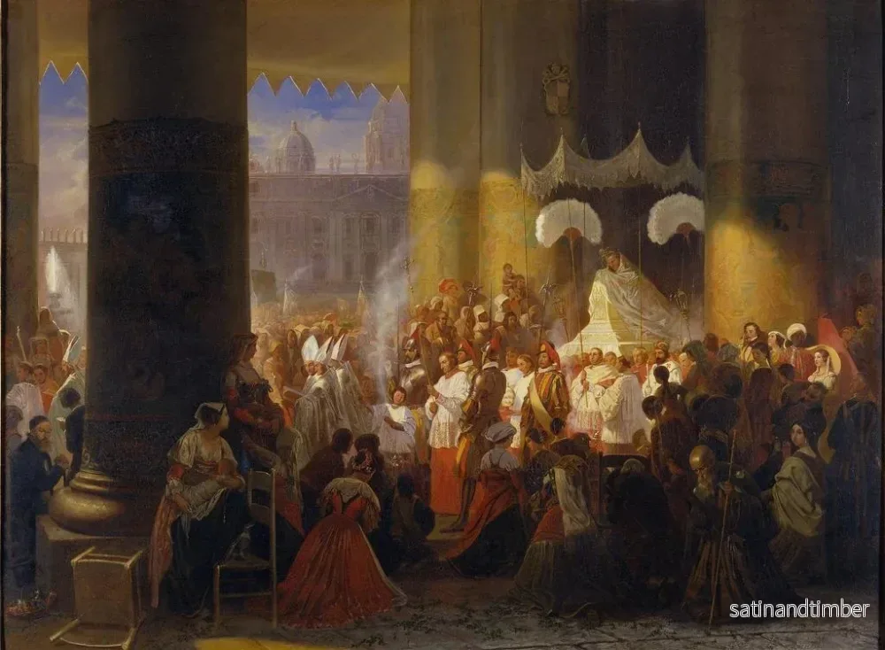 Reproduktion av målningen Procession vid Corpus Christi-festen i Rom - Egron Lundgren - Bild 2