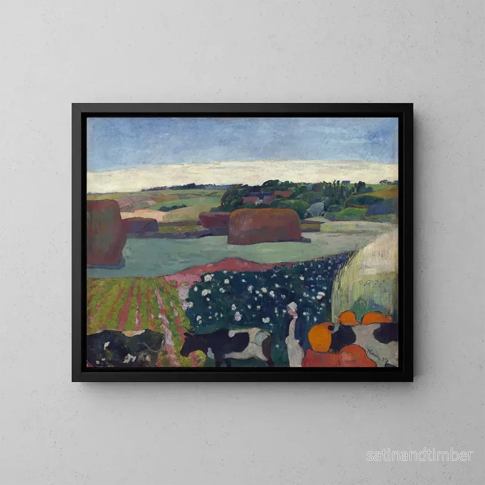 Reproduktion av målningen av höskullar i Bretagne – Paul Gauguin Reproduktion av målningen av höskullar i Bretagne – Paul Gauguin