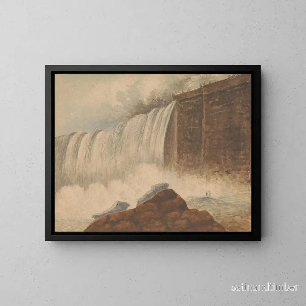 Reproduktion av målningen Vue des chutes du Niagara avec deux figures sur un rocher au premier plan droit – Isaac Weld Reproduktion av målningen Vue des chutes du Niagara avec deux figures sur un rocher au premier plan droit – Isaac Weld