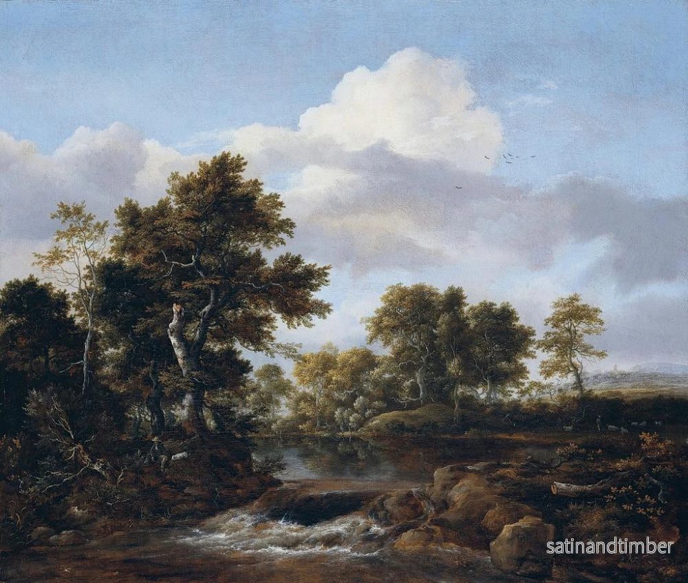 Reproduktion av målningen landskapsbild med en bäck - Jacob van Ruisdael - Bild 2