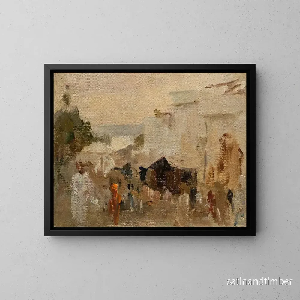 Reproduktion av målningen Rue à Udaipur lors du voyage en Inde – Jan Cybis Reproduktion av målningen Rue à Udaipur lors du voyage en Inde – Jan Cybis