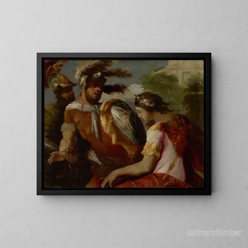 Reproduktion av målningen Rinaldo et le miroir bouclier – Francesco Maffei