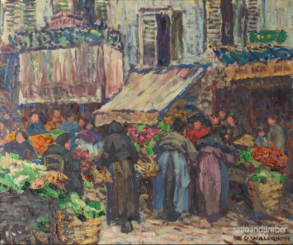 Reproduktion av målningen av Halles i Paris - Gerda Wallander - Bild 2