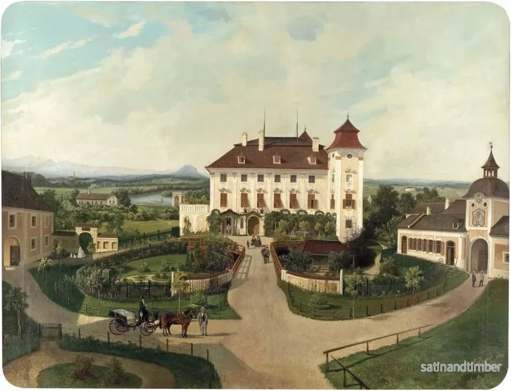 Reproduktion av målningen Château de Lichtenegg nära Wels - Ferdinand Lepié - Bild 2