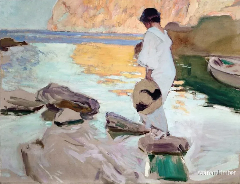 Reproduktion av målningen Elena i Cala de San Vicente - Joaquín Sorolla - Bild 2