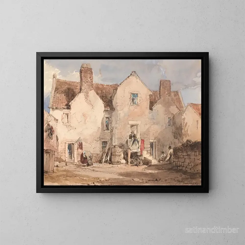 Reproduktion av målningen Fiskarehus i Sculcoates nära Hull, Yorkshire – James Duffield Harding Reproduktion av målningen Fiskarehus i Sculcoates nära Hull, Yorkshire – James Duffield Harding