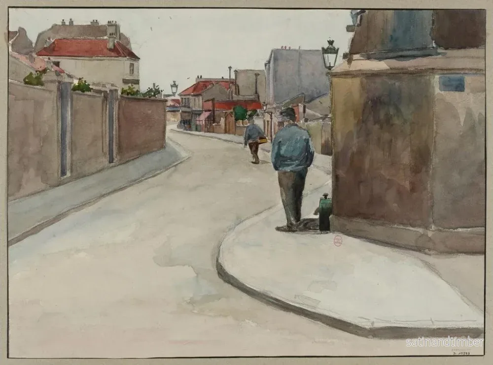 Reproduktion av målningen Rue des Morillons, rue Labrouste - F. Seguin - Bild 2