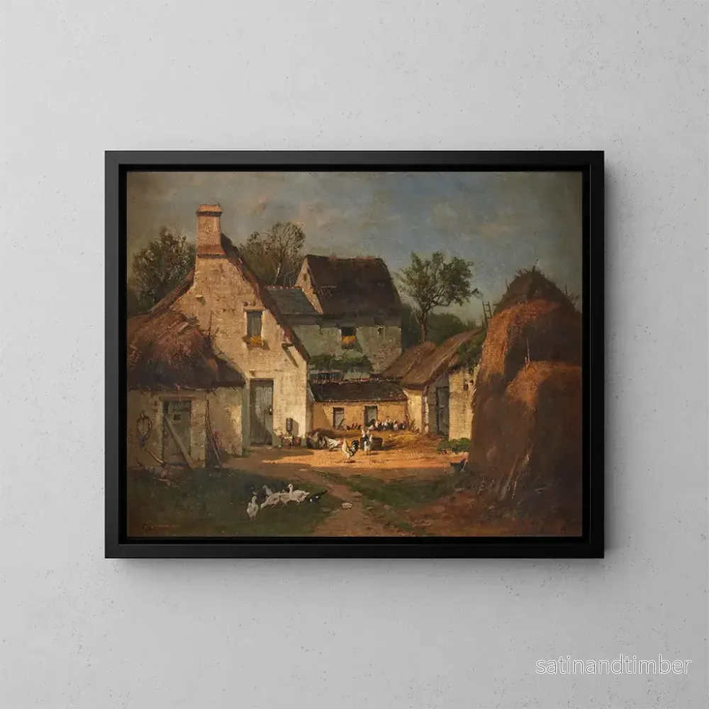 Reproduktion av målningen La Ferme - François de Blois