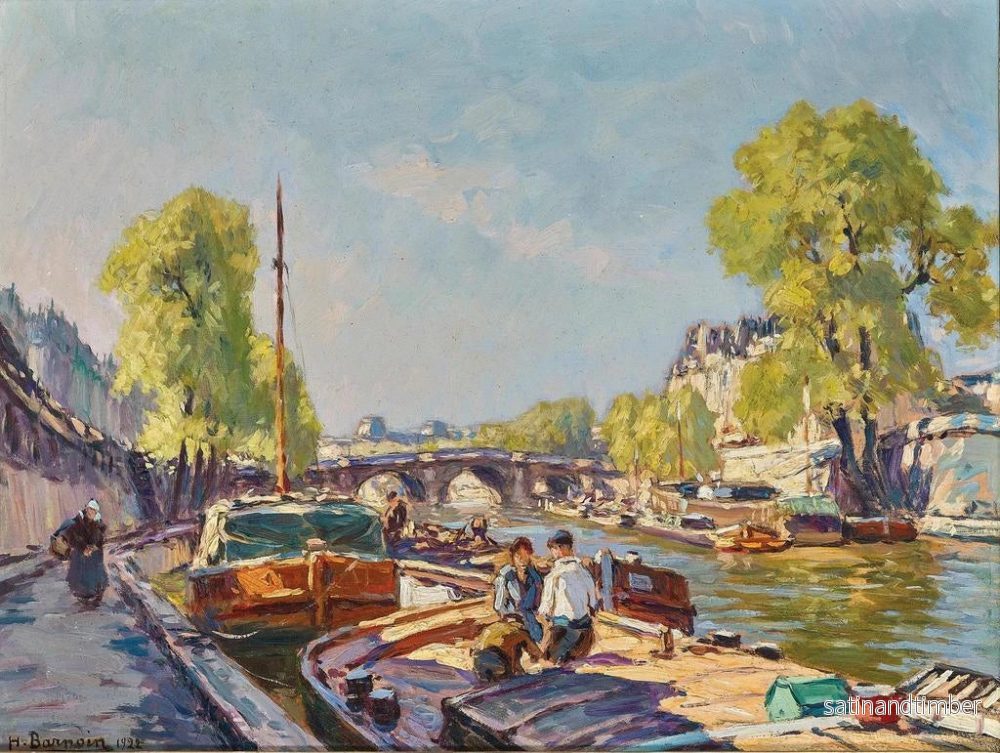 Reproduktion av målningen Paris, vy från Pont Neuf - Henri Alphonse Barnoin - Bild 2