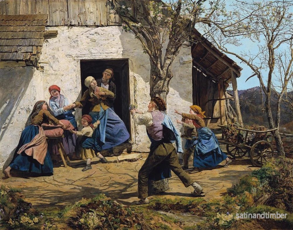 Reproduktion av målningen Les retrouvés - Ferdinand Georg Waldmüller - Bild 2