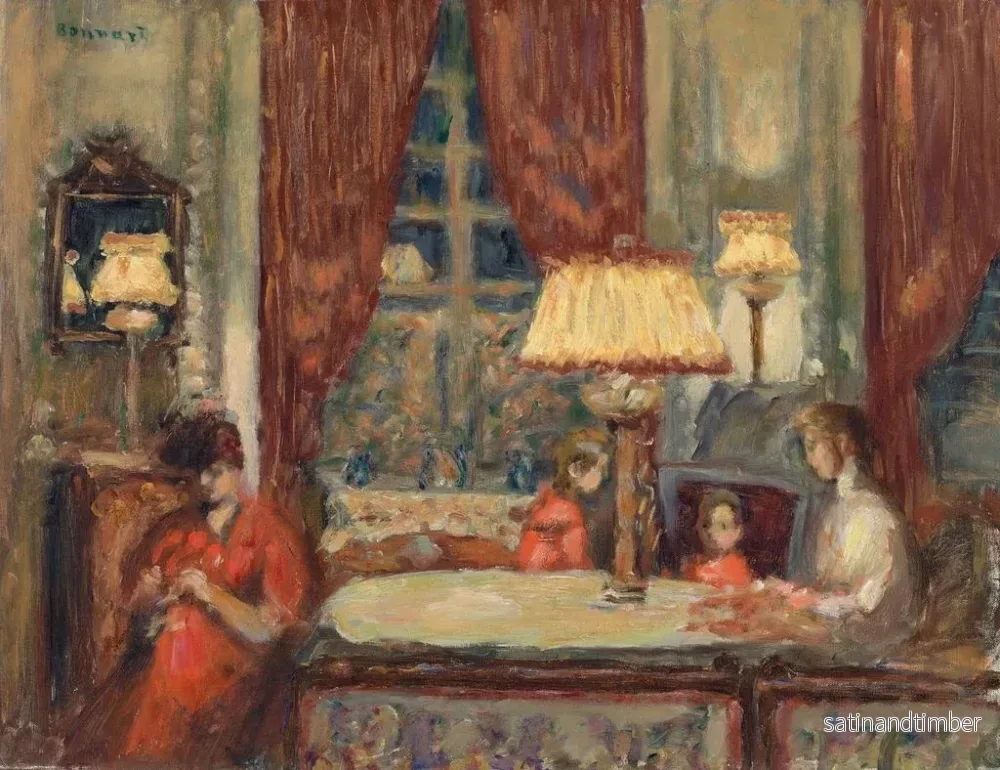 Reproduktion av målningen Kväll under lamporna - Pierre Bonnard - Bild 2