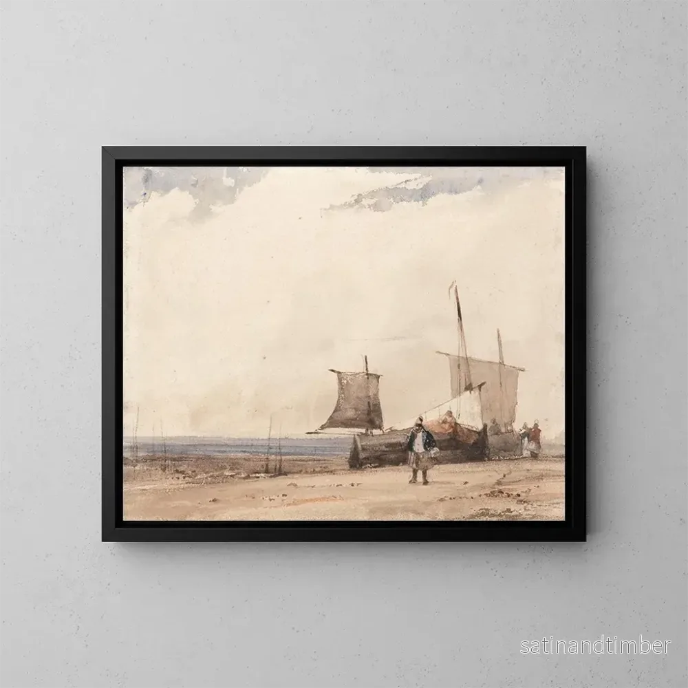 Reproduktion av målningen Strandscen - Richard Parkes Bonington