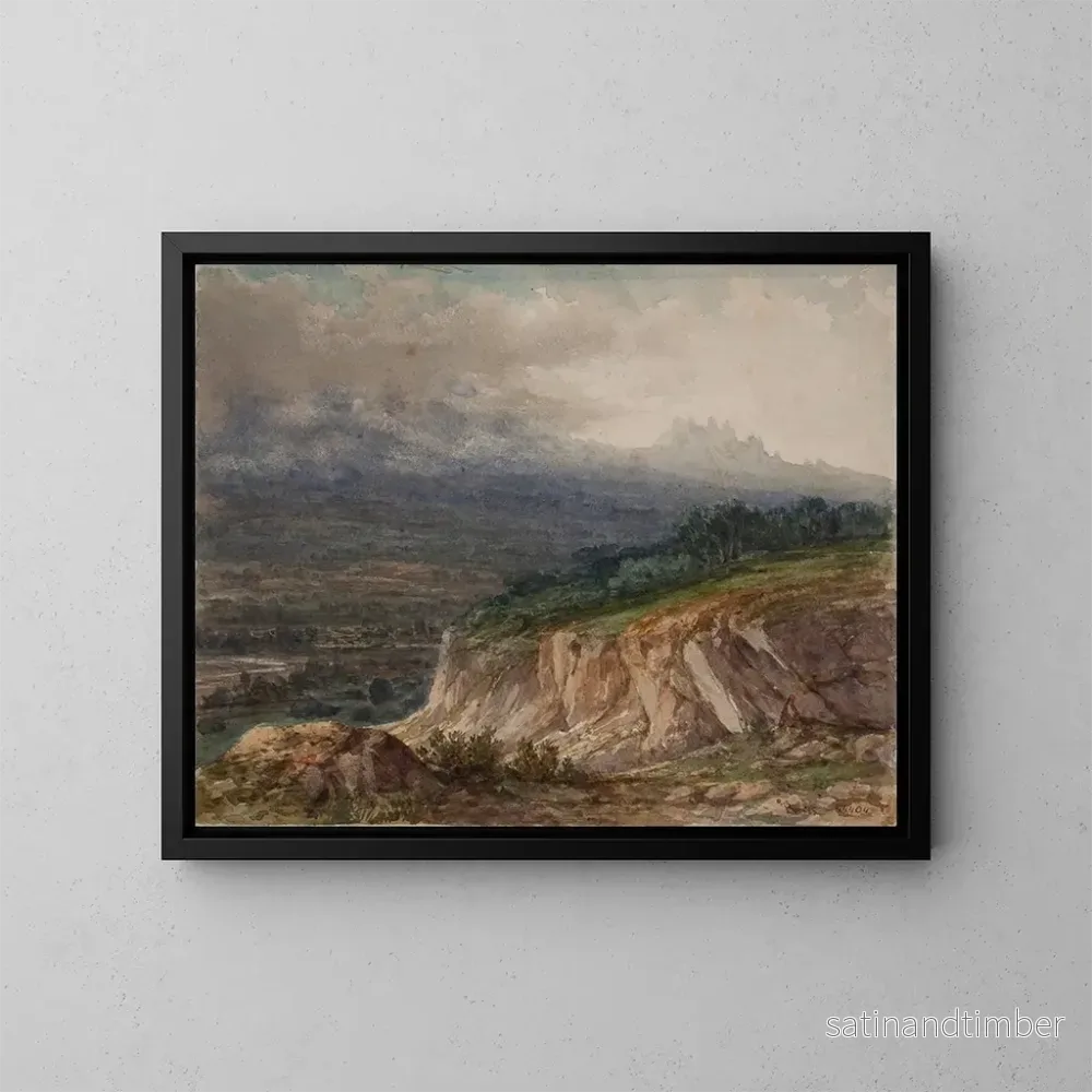 Reproduktion av målningen Landskap - Lluís Rigalt
