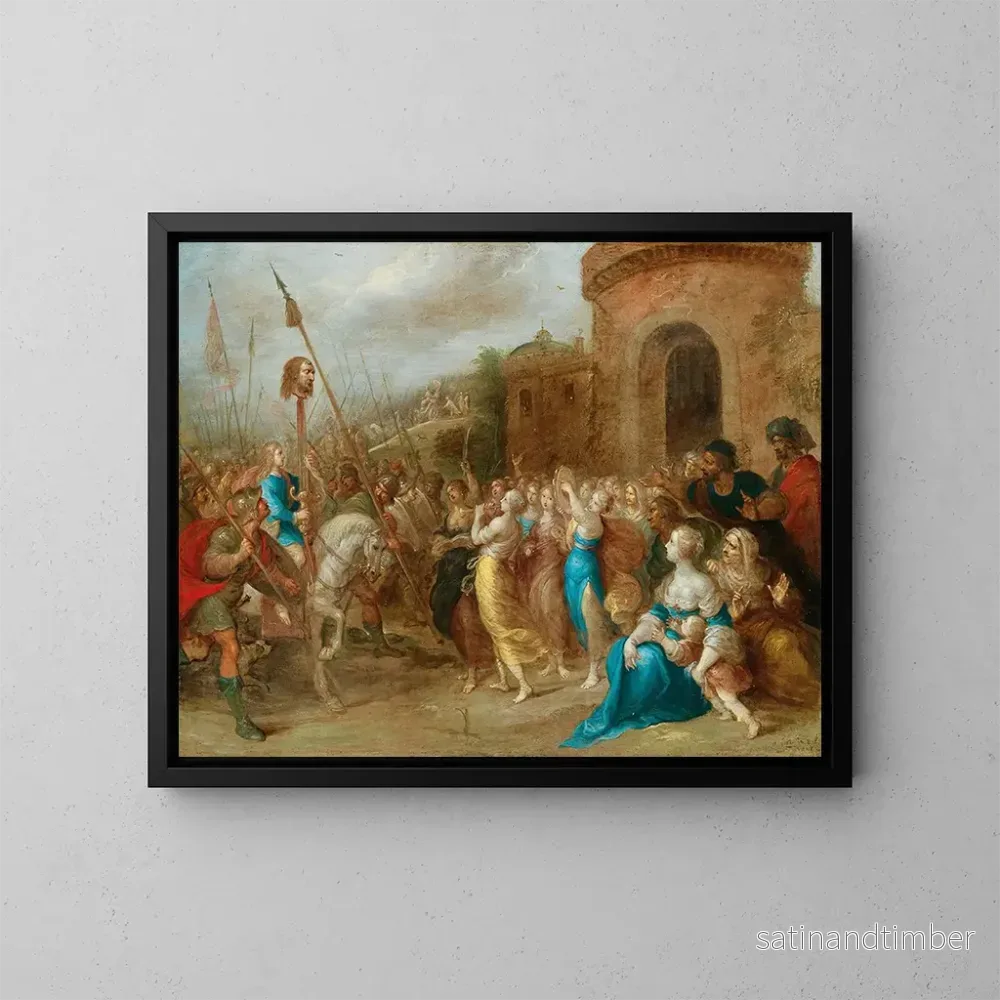 Reproduktion av målningen Le Triomphe de David - Frans Francken le Jeune