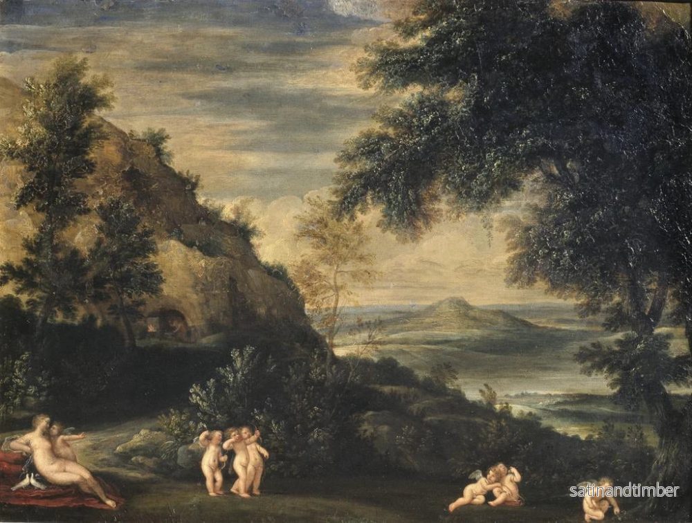 Reproduktion av målningen Landskap med Venus och Cupido - Francesco Albani - Bild 2