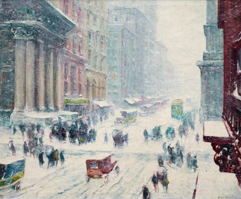 Reproduktion av målningen av Fifth Avenue på vintern - Guy Carleton Wiggins - Bild 2