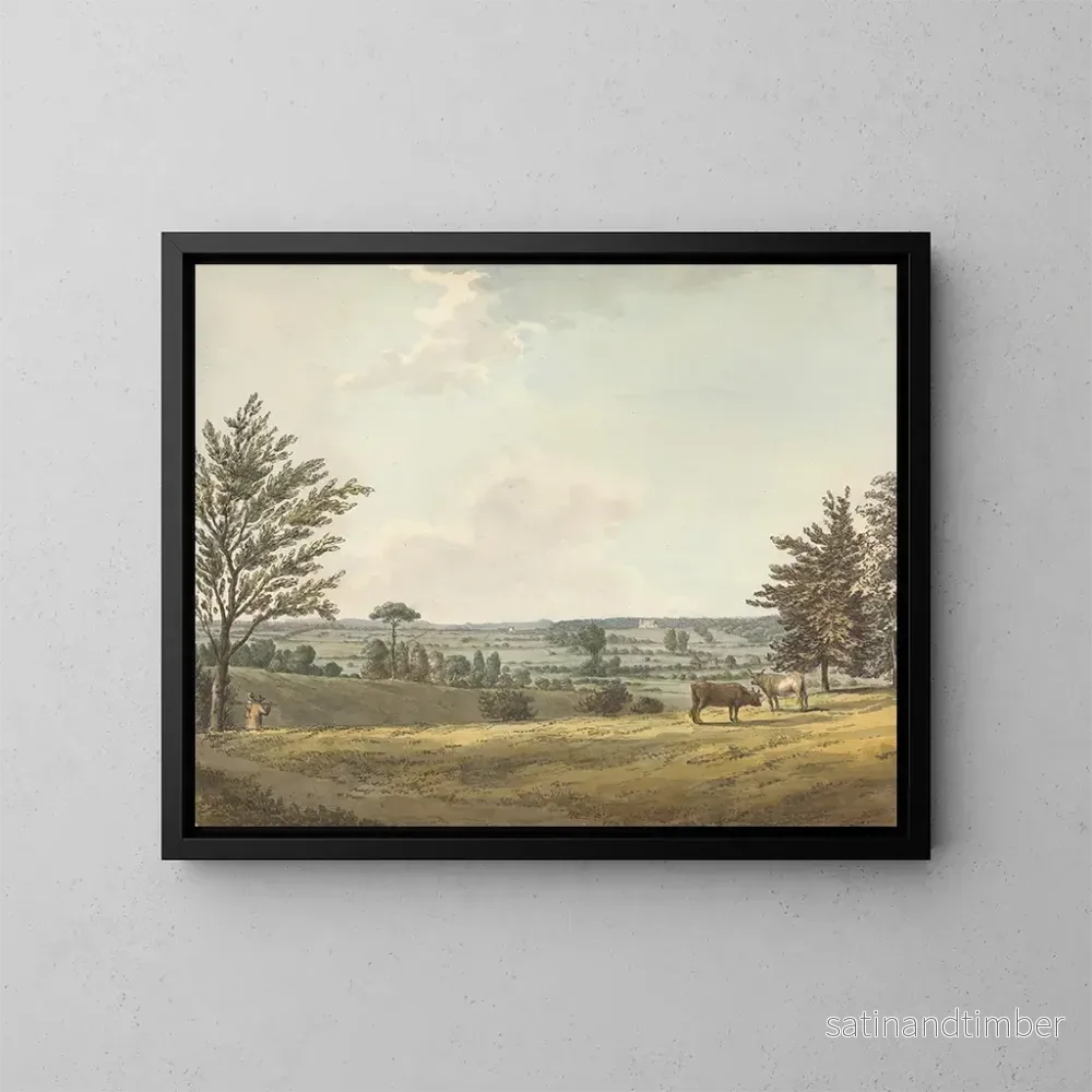 Reproduktion av målningen Maison Englefield, Berkshire - Samuel Hieronymus Grimm
