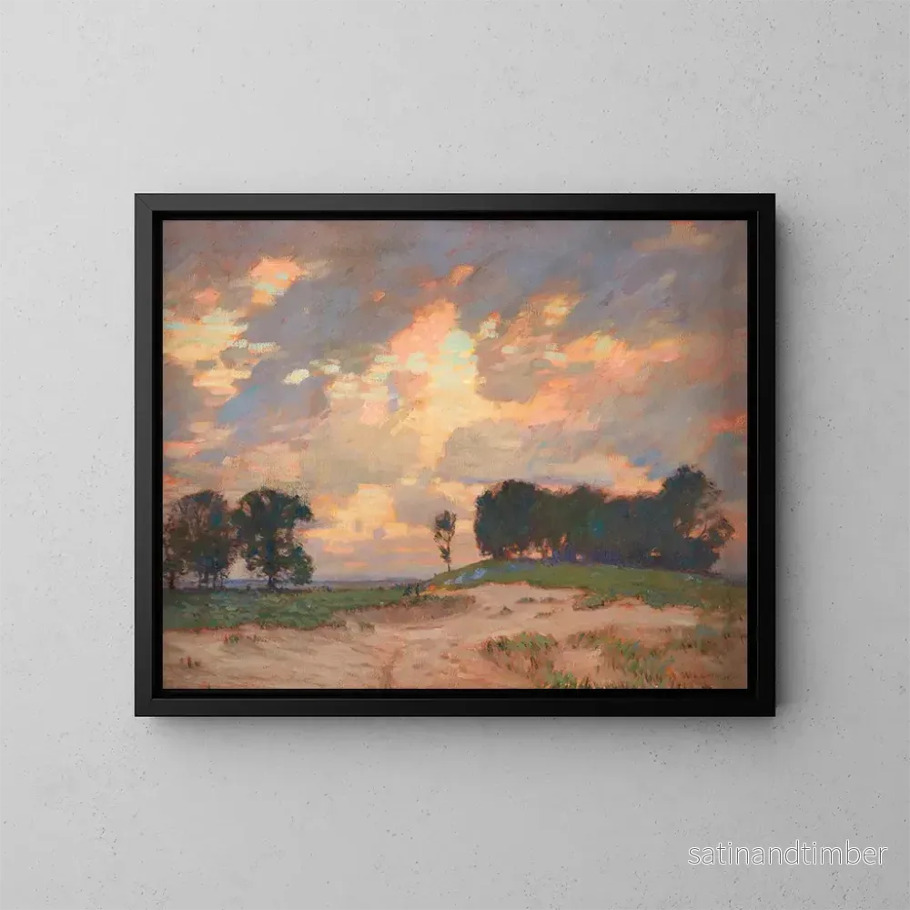Reproduktion av målningen Le Bûcher - William Langson Lathrop
