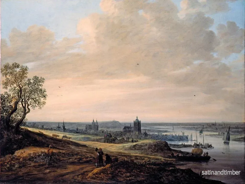 Reproduktion av målningen Panorama av landskapet med utsikt över Arnhem - Jan van Goyen - Bild 2