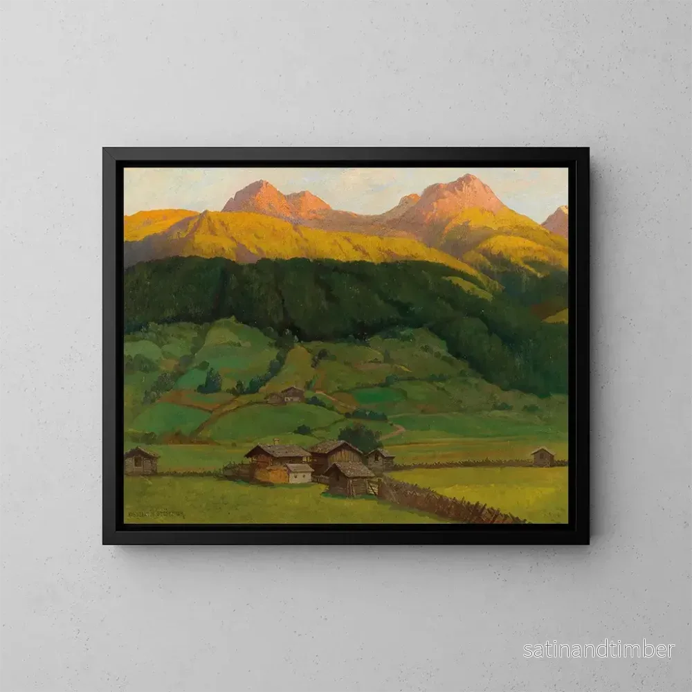 Reproduktion av målningen Invasion de la nuit Oberpinzgau – Konstantin Stoitzner Reproduktion av målningen Invasion de la nuit Oberpinzgau – Konstantin Stoitzner