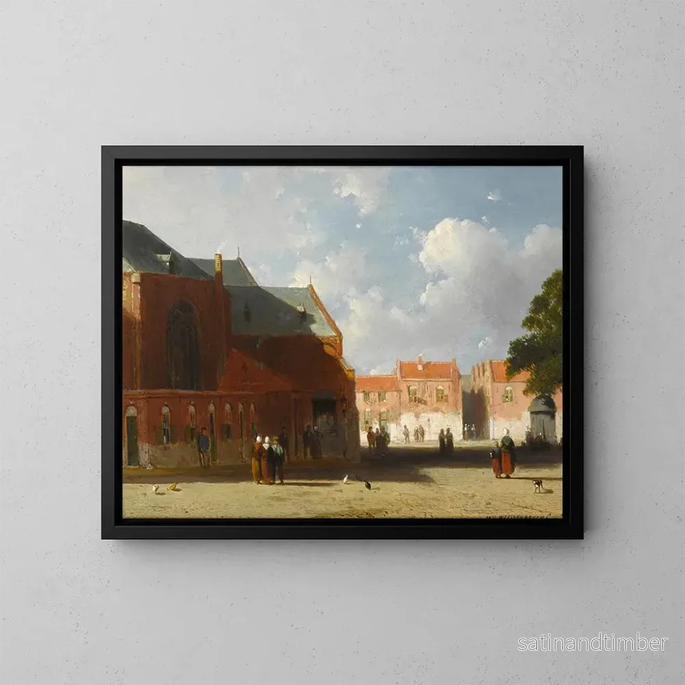 Reproduktion av målningen Vue d’une ville néerlandaise – Jan Weissenbruch