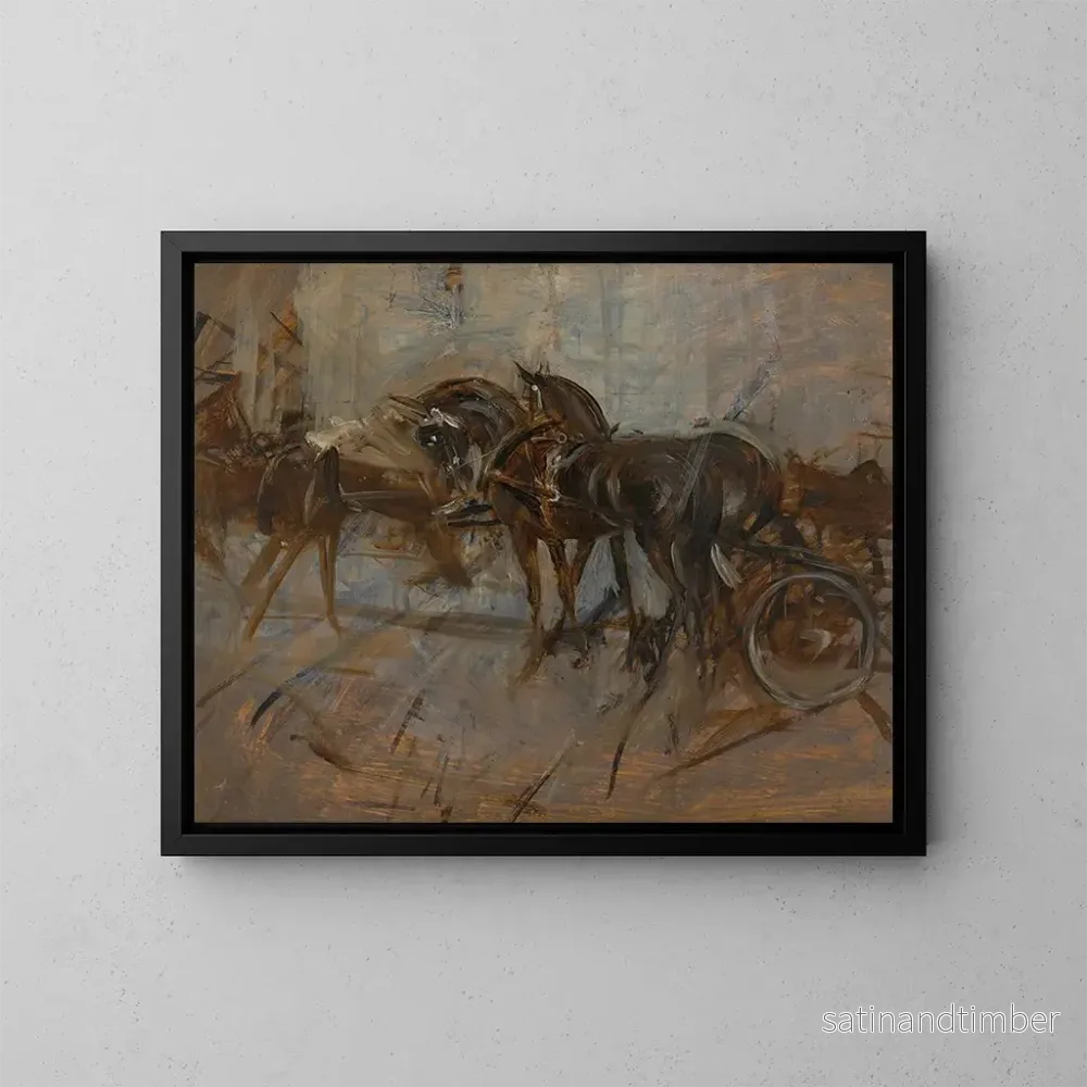 Reproduktion av målningen Calèche - Giovanni Boldini